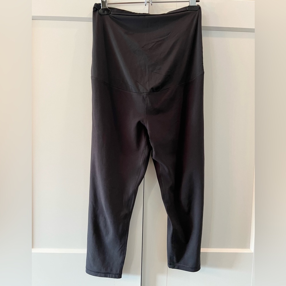 Isabel Maternity Over Belly Active Capri Maternity Active Leggings, Black, Large